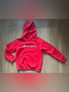 Champion Red Pullover Hoodie